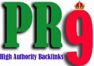 I do manually 30 PR9 High Authority Backlinks for top page rank