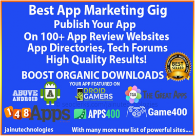 App Promotion,  App Marketing With High Quality Backlinks For Your App Or Game