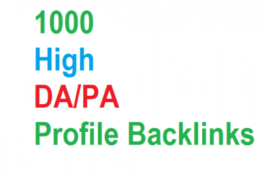 1000 High DA PA Backlinks