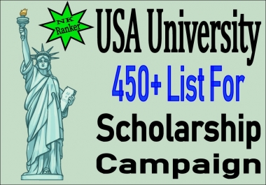 Ready to Provide USA 450 Plus University List For Scholarship Campaign