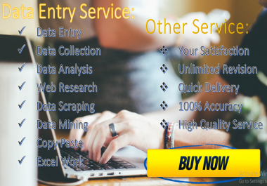 I do Provide 3 Hours Any Data Entry,  Data Analysis Service