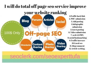 Total off page seo service for improve your website ranking