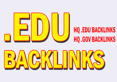 Build Fast 22 EDU + GOV HQ Backlinks From High Authority Websites 12-24 Hours