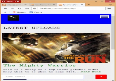 Any Type of website with core php as backend