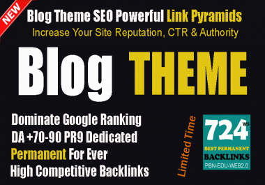 NEW Complete SEO Package 2021- Guaranteed Link Pyramids 2 Tiers Blog Theme Backlinks