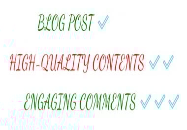 PROVIDE HIGH QUALITY BLOG POSTS FOR 10 DAYS