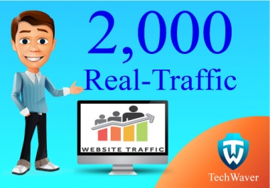 Give you 2,000 Real human Traffic for your website/blog