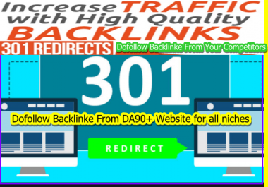 Provide 301 Redirect Authority Backlink From Da90 Above Websites