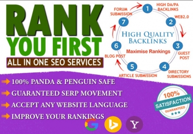 Rank your website Page #1 in Google with Powerful All in One Seo Backlinks Package for your website