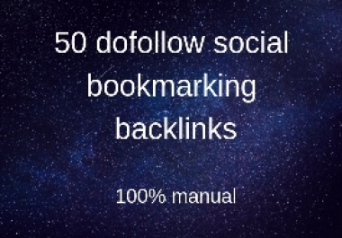 50 dofollow social bookmarking backlinks