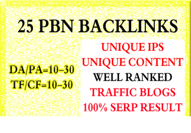 25 Homepage Pbn Backlinks With 2,000 Tier2 High Quality Backlinks