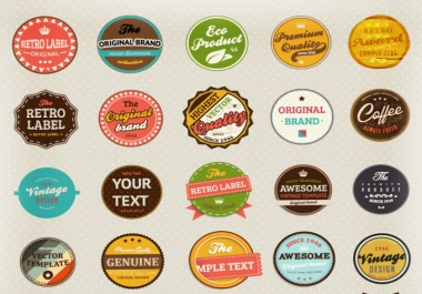 do high quality sticker design, label, badges, retro,  vintage