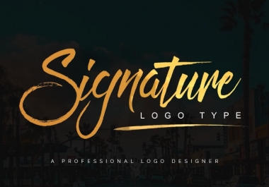 design handwritten or signature logo