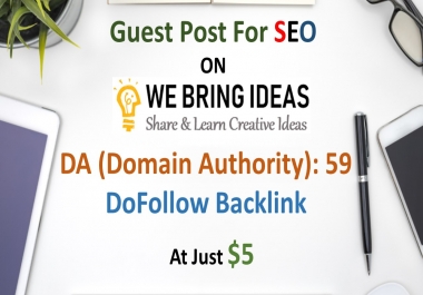 Publish guest post on my 59 DA blog