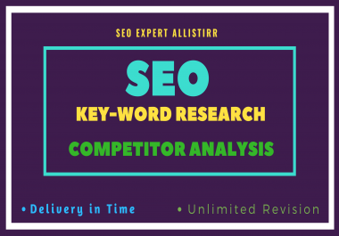 On page SEO,  Keyword research,  Competitor analysis