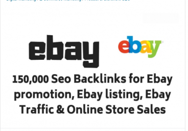 provide 1 million seo backlinks for ebay promotion for more ebay traffic