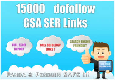 create 15000 gsa ser dofollow backlinks