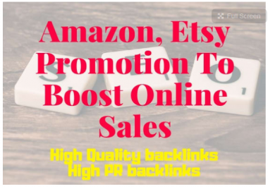 do amazon,  etsy promotion to boost your online sales