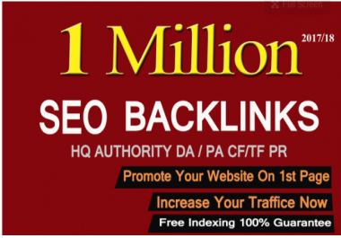 create 1,000,000 gsa, dofollow, seo backlinks for your website ranking