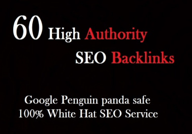 create 60 high quality SEO backlinks link building
