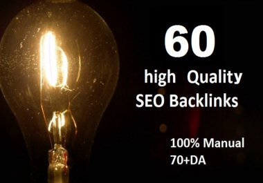 create 60 high quality, seo backlinks,  link building.