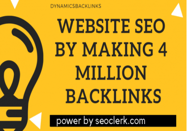 make 4 million manual SEO backlinks for website promotion