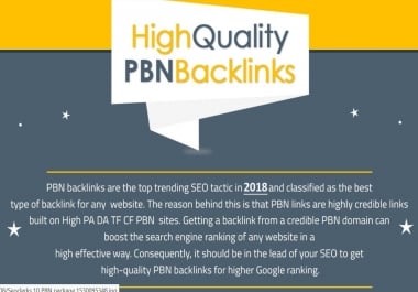 build 10 high PR pa da tf cf 40 plus to 15 pbn backlinks