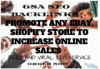 promote any ebay,  shopify store to increase online sales