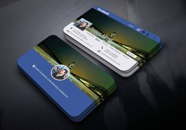 Design Facebook Page Into Business Card With 3d Mockups