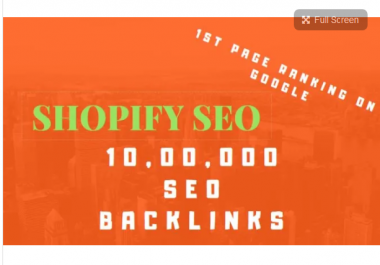 build shopify SEO for 1st page ranking promotion on google