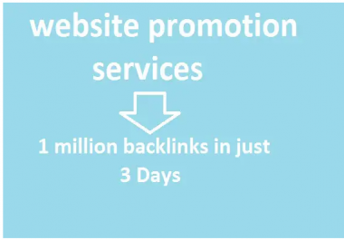 Provide 1 million offpage backlinks for website promotion