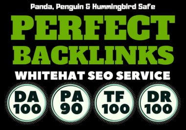 build 100 unique domain SEO backlinks on da100 tf100 sites