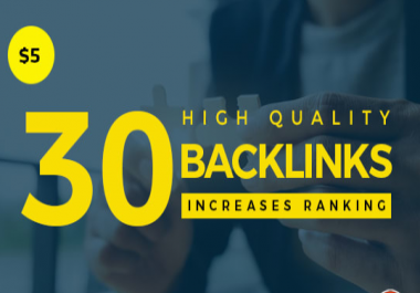 manually do 30 SEO backlinks from high pr websites