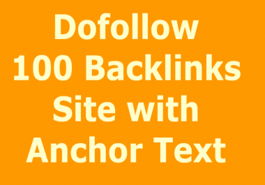 seo backlinks 100 site dofollow with anchor text