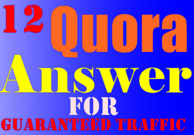 Quora Backlink 12 Guaranteed Quora Answere with unique articles for Ranking Your Website