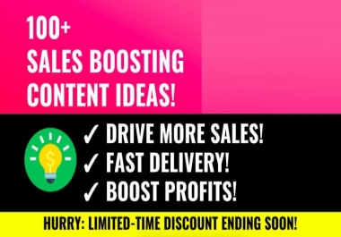 Send 100 Incredible Content Marketing Ideas