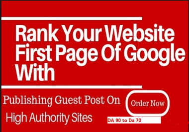 Create 3 Guest Post on Da90 to Da70 With High Pa Website With a Dofollow Backlink