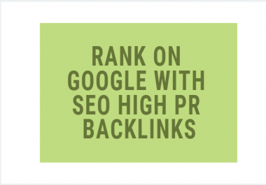 rank on google with SEO high pr backlinks pyramid