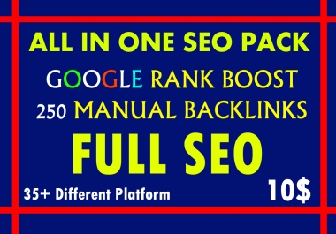 Google Rank Boost All In One Manual SEO Link Building Package