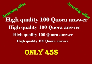 Promote website with High quality 100 Quora answer