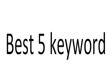 Effective 5 keyword research manually