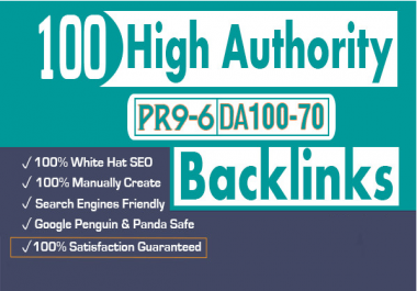 Build 100 PR9 SEO High Authority Backlinks DA 60-100 Increase Your Google Ranking