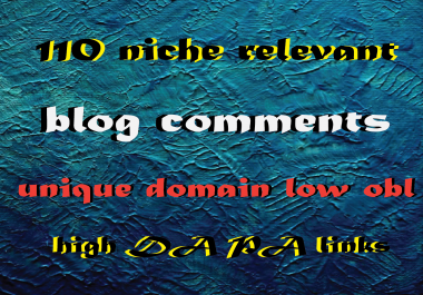 Do 110 niche relevant blog comments