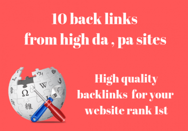 10 Backlinks With High DA, PA