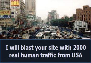 blast your website or blog with 2000 real human traffic just