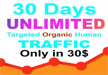 50 days UNLIMITED Keywords Targeted REAL HUMAN TRAFFIC