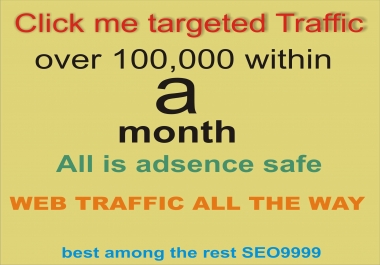 USA Targeted- Drive drive unlimited,  daily traffic,  tergented and Adsense Safe web traffic for a month