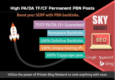 create 10 high pa, da tf, cf homepage pbn backlinks