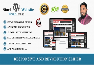 do responsive design or redesign WordPress within 24h