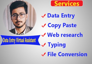 Complete Any Type Of Data Entry Work Within 24 Hour